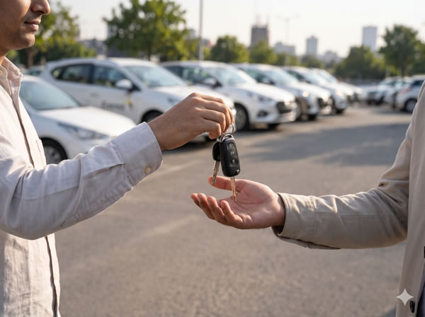 Handing over car keys